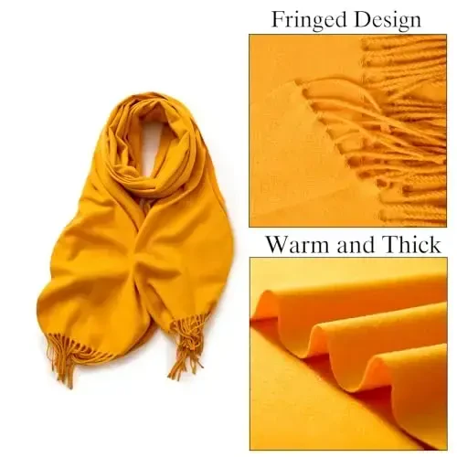 PCIQUTE Women's Long Plaid Blanket Scarf Chunky Oversized Winter Fall Warm Big Tartan Scarves Wrap Shawl Ladies Gifts - 4