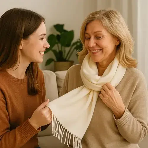 PCIQUTE Women's Faux CasModazoneere Plaid Scarf - Ultra Soft, Warm Winter Wrap with Classic Checkered for Ideal Christmas Gift - 7