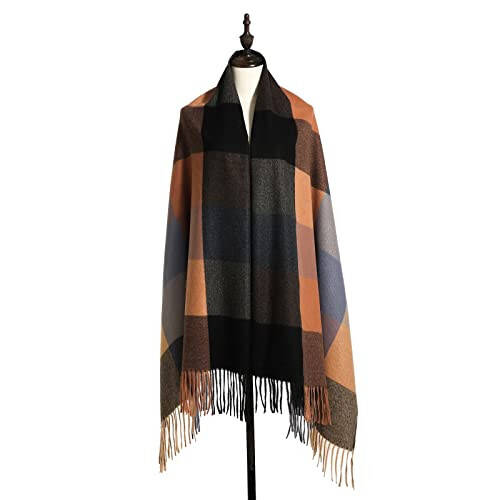 PCIQUTE Tartan Plaid Scarves for Women Winter, Long Scarves for Women with Fringe, Super Soft Scarf for Women Winter - 5