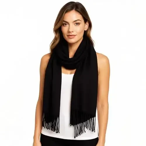 PCIQUTE Women's Faux CasModazoneere Plaid Scarf - Ultra Soft, Warm Winter Wrap with Classic Checkered for Ideal Christmas Gift 