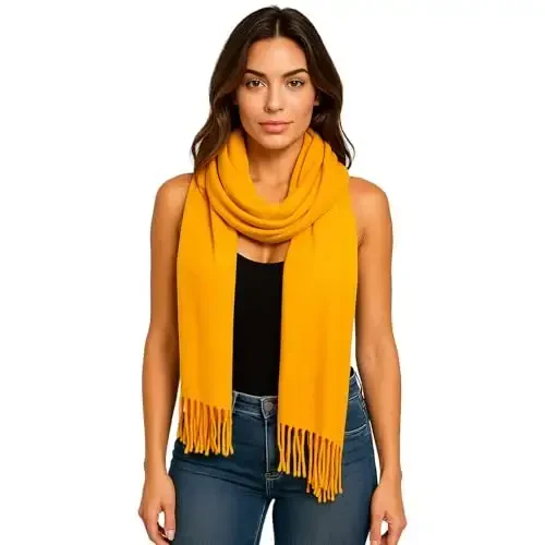 PCIQUTE Women's Faux CasModazoneere Plaid Scarf - Ultra Soft, Warm Winter Wrap with Classic Checkered for Ideal Christmas Gift - MODAZONE