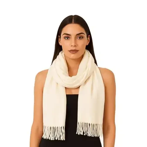 PCIQUTE Women's Faux CasModazoneere Plaid Scarf - Ultra Soft, Warm Winter Wrap with Classic Checkered for Ideal Christmas Gift - MODAZONE