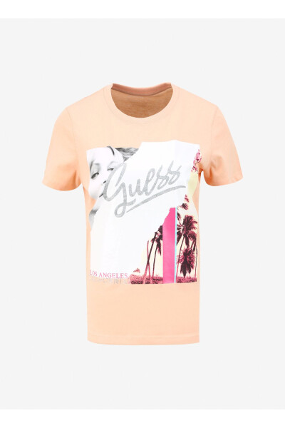 Peach Crew Neck Women's T-Shirt W4GI17I3Z14-G6J4 - 6