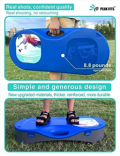 Peak Fits Portable Badminton Net Set with Storage Base, Badminton Set with 10x5 ft Net, 4 Badminton Rackets, 4 Shuttlecocks and 8 Grip Tape, Family Game, Kids, Beach Backyard Combo Set - Peak Fits (1)