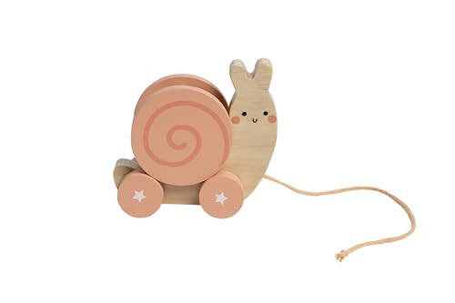 Pearhead Montessori Snail Pull Toy, Pull Along Wooden Toy, Early Development Push and Pull String Toy, Motor Skill Toy for Toddlers Ages 1+ Year - 21