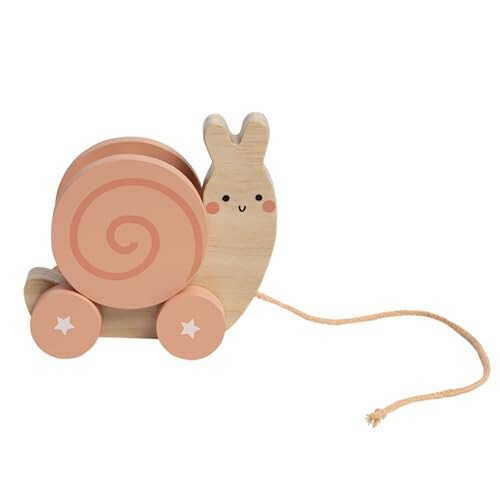 Pearhead Montessori Snail Pull Toy, Pull Along Wooden Toy, Early Development Push and Pull String Toy, Motor Skill Toy for Toddlers Ages 1+ Year - 7