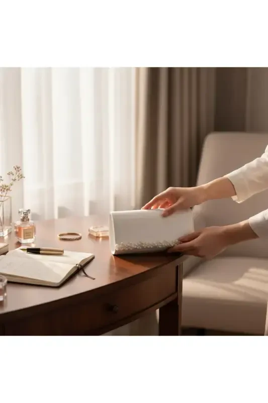 Pearl Bridal Clutch - 4