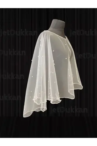 Pearl Cape Veil, Bridal Cape - Complete Your Elegance (LAUNCH SPECIAL PRICE) - 4