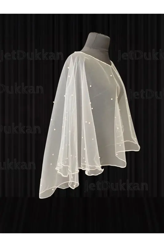 Pearl Cape Veil, Bridal Cape - Complete Your Elegance (LAUNCH SPECIAL PRICE) - 4