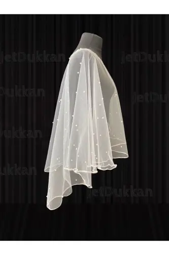 Pearl Cape Veil, Bridal Cape - Complete Your Elegance (LAUNCH SPECIAL PRICE) - 5
