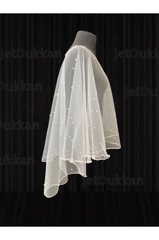 Pearl Cape Veil, Bridal Cape - Complete Your Elegance (LAUNCH SPECIAL PRICE) - 5