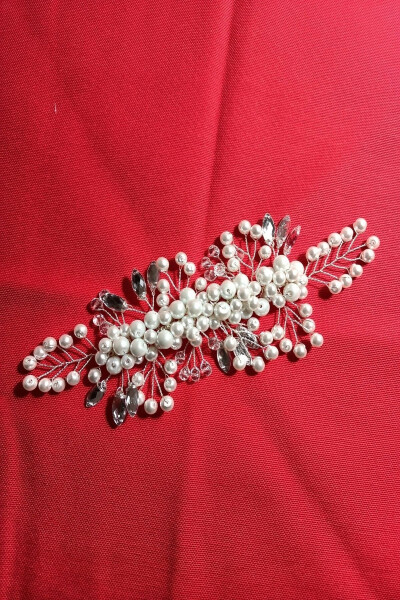 Pearl Crystal Bridal Hair Accessory - 15