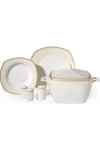 Pearl Star Square Dinner Set 60 Pieces - KORKMAZ