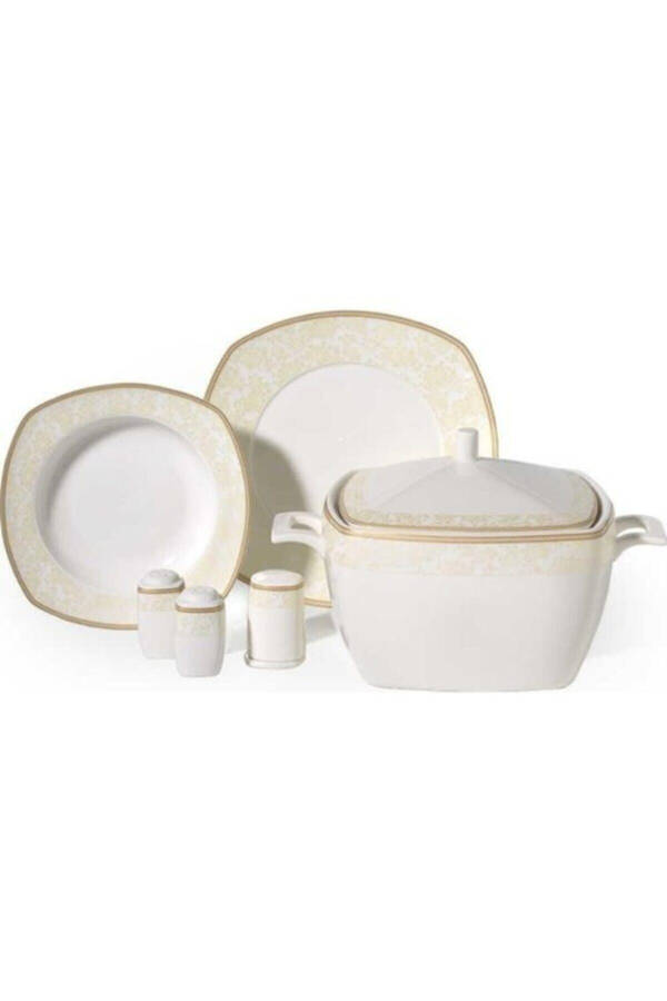 Pearl Star Square Dinner Set 60 Pieces - 1