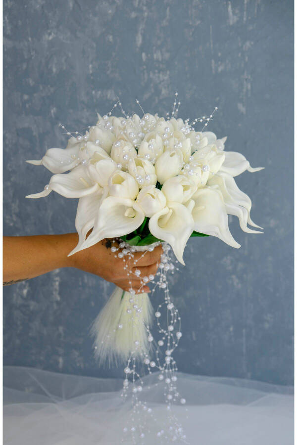 Pearl Tulip Gala Premium Bridal Bouquet - 2