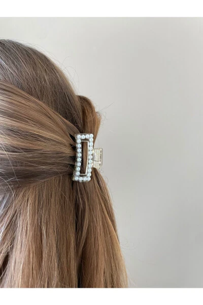 Pearled Rectangular Buckle Clasp - NERORA