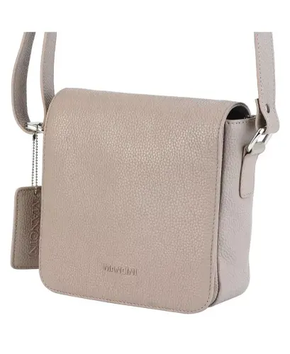Pebbled Collection Page Leather Crossbody Bag-Mushroom - 4