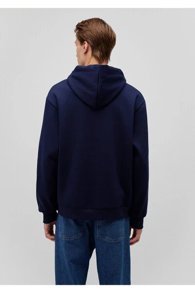 Печатный темно-синий свитер 0s10201-84371 - 4