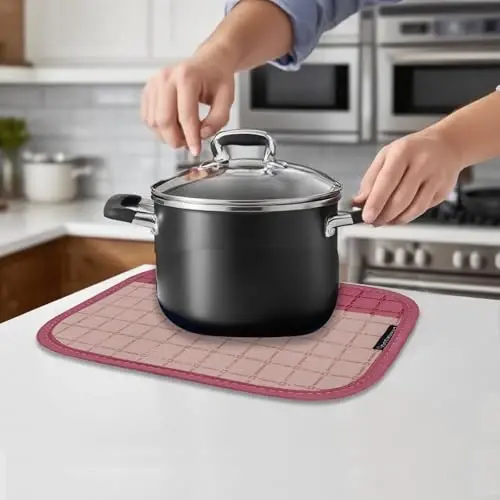 Pech qo'lqoplari va tagliklar to'plami 6 dona, oshxona pech qo'lqopi, yuqori haroratga chidamli 550 daraja o'ta uzun pech qo'lqoplari va sirpanmaydigan silikon yuzali tagliklar, uy uchun zarur (kulrang) (apelsin sorbeti) - MODAZONE (1)