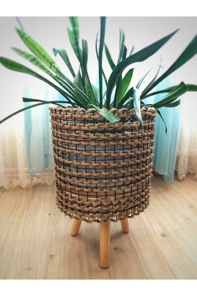 Pedestal Wicker Planter - 12