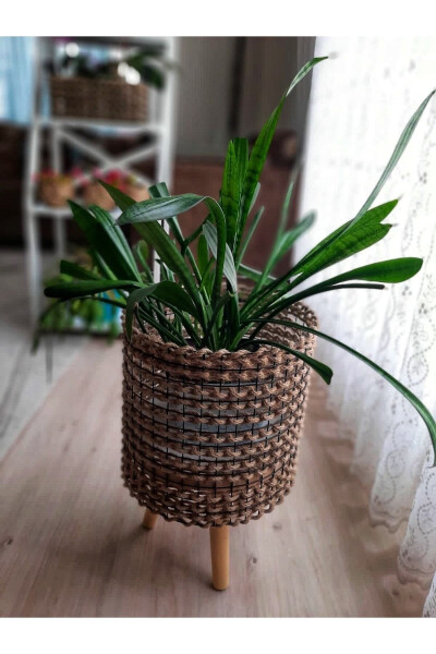 Pedestal Wicker Planter - 13