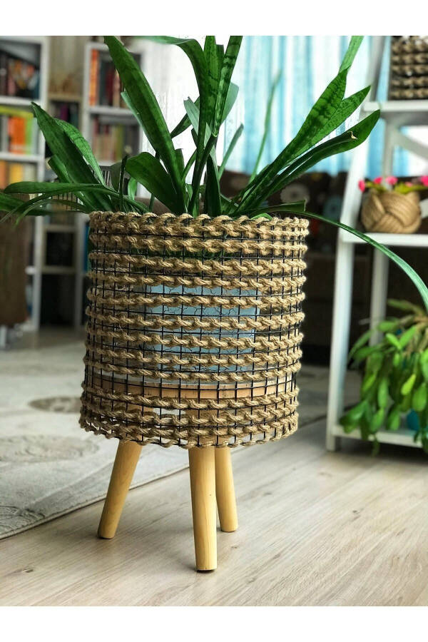 Pedestal Wicker Planter - 1