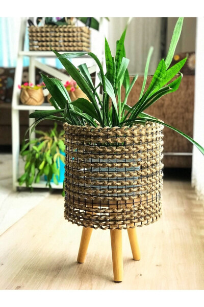 Pedestal Wicker Planter - 3