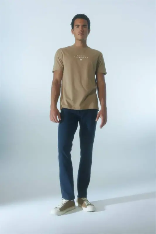Pedro Slim Fit Narrow Cut Regular Waist Tapered Leg Jeans Blue Black - 8