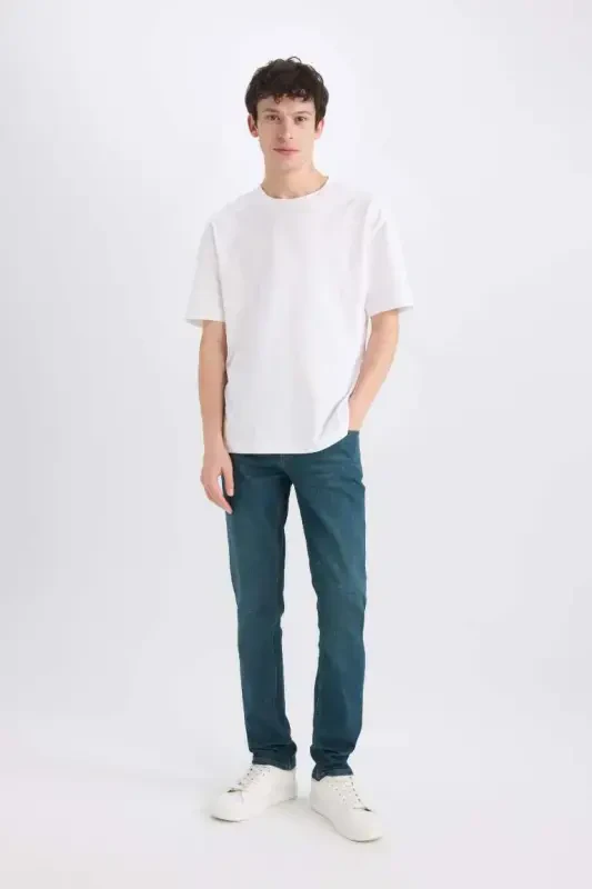 Pedro Slim Fit Skinny Fit Regular Waist Narrow Leg Jeans Dark Green - 3