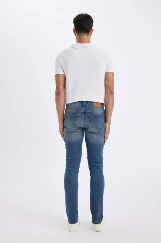 Pedro Slim Fit Skinny Fit Regular Waist Slim Leg Jean Pants Mint Blue - 8