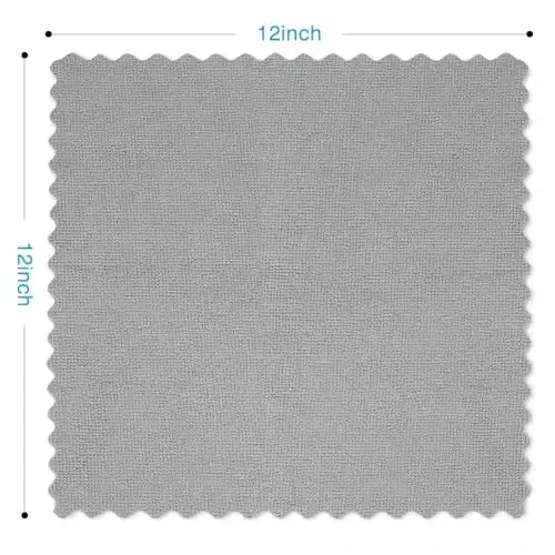 Orighty Grey Microfiber Cleaning Cloth, 100 Pack Highly Absorbent Cleaning Supplies, Lint Free Kitchen Towels Cleaning Rags, Microfiber Towels for Cars, House, Window, 12x12 inch - 4