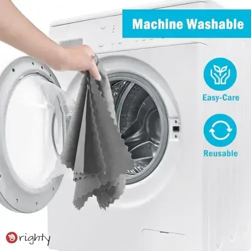 Orighty Grey Microfiber Cleaning Cloth, 100 Pack Highly Absorbent Cleaning Supplies, Lint Free Kitchen Towels Cleaning Rags, Microfiber Towels for Cars, House, Window, 12x12 inch - 6
