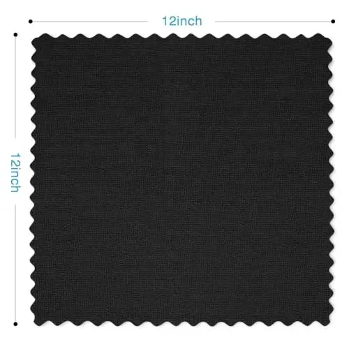 Orighty Black Microfiber Cleaning Cloth, 150 Pack Highly Absorbent Cleaning Supplies, Lint Free Kitchen Towels Cleaning Rags, Microfiber Towels for Cars, House, Window, 12x12 inch - 4