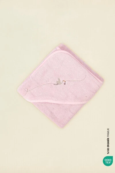 Пеленка-полотенце Bebe Marin Розовая 75x75 - 4