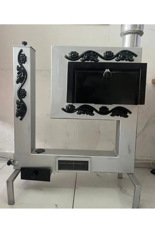 pelet sobası - gri fırınlı - PELETSHOP