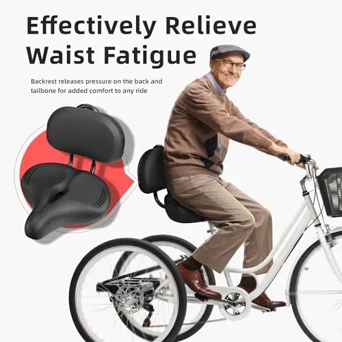Peloton Bike & Bike+ uchun katta hajmli velosiped o'rindig'i, Peloton, yo'l yoki mashq velosipedlari bilan mos keladigan qulay o'rindiq yostig'i, erkaklar va ayollar uchun keng velosiped egarini almashtirish, Peloton aksessuarlari - 5