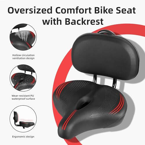 Peloton Bike & Bike+ uchun kattaroq velosiped o'rindig'i, Peloton, yo'l yoki mashq velosipedlari bilan mos keladigan konforli o'rindiq yostiqchasi, erkaklar va ayollar uchun keng velosiped egarini almashtirish, Peloton aksessuarlari - 2