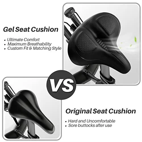 Oversized Bike Seat for Peloton Bike & Bike+, Comfort Seat Cushion Compatible with Peloton, Road or Exercise Bikes, Bicycle Wide Saddle Replacement for Men & Women, Accessories for Peloton - 6