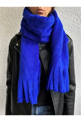 Peluş Kaşkol Atkı-SAKS - 1