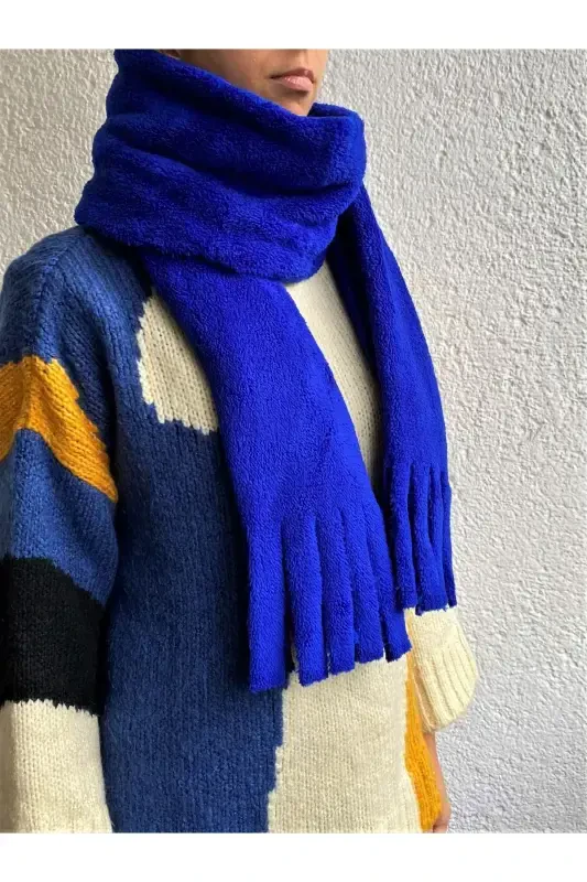 Peluş Kaşkol Atkı-SAKS - 3