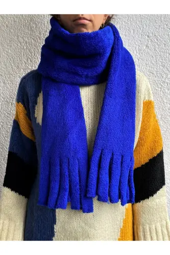 Peluş Kaşkol Atkı-SAKS - GODE (1)