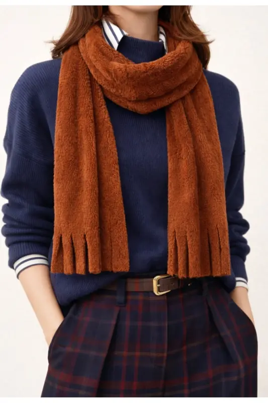 Peluş, Kaşkol, Atkı-Tarçın - GODE