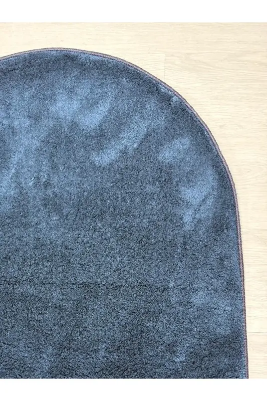Peluş Post Gilam Peluş Gilam-Moviy - 2