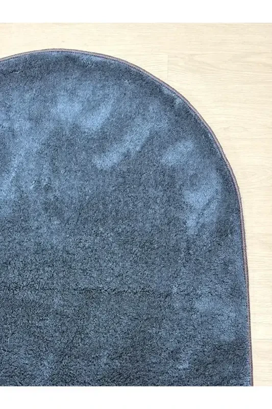 Peluş Post Gilam Peluş Gilam-Moviy - 2