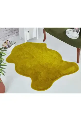 Peluş Post Halı-Gold - 1