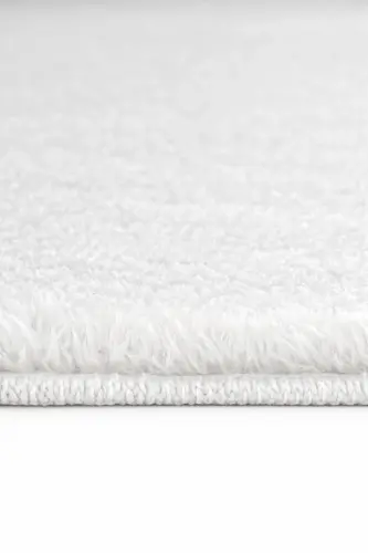 Peluş Yıkanabilir Beyaz Kaymaz Taban 2'li Banyo Paspası Takımı (50X80 50X40) - Beyaz - 3