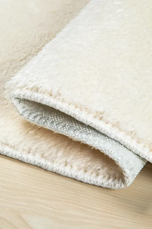 Peluş Yıkanabilir Ekru Kaymaz Taban 2'li Banyo Paspası Takımı (50X80 50X40)-Ekru - 2