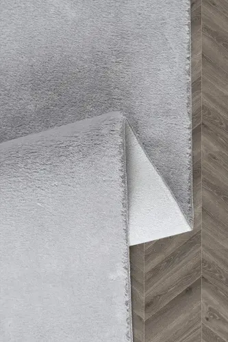 Peluş Yıkanabilir Gri Kaymaz Taban 2'li Banyo Paspası Takımı (50X80 50X40) - Gri - SARAR (1)