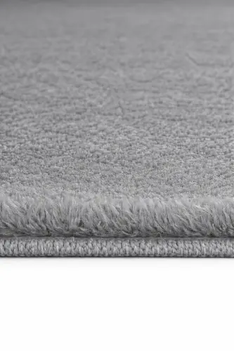 Peluş Yıkanabilir Gri Kaymaz Taban 2'li Banyo Paspası Takımı (50X80 50X40)-Gri - 3