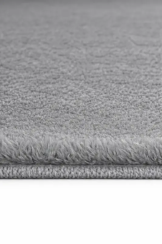 Peluş Yıkanabilir Gri Kaymaz Taban 2'li Banyo Paspası Takımı (50X80 50X40)-Gri - 3